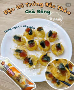 Cách làm đậu hũ trứng bắc thảo chà bông thơm ngon hấp dẫn chỉ trong 10 phút