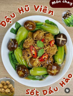 Cách làm món chay đậu hũ viên sốt dầu hào ngon miệng, dễ làm