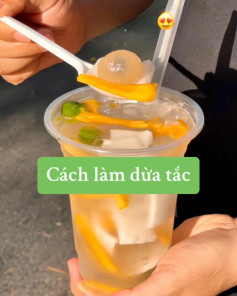 Cách làm nước dừa tắc mix trái cây mới lạ tại nhà