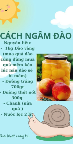 Cách làm trà đào ngâm đường phèn thơm ngon giải nhiệt mùa hè