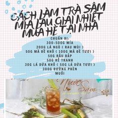 Cách làm trà sâm mía lau giải nhiệt mùa hè tại nhà với lá dứa, mã đề và rau mùi