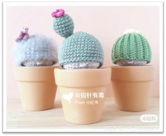 Cactus Dudes Caps Crochet Pattern