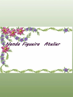 Caminho Flores Roxas 2 - Cross Stitch Chart Pattern by Nanda Figueira Atelier