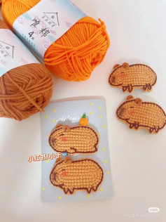 Capybara Hair Clip and Keychain Crochet Patterns