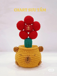 Capybara Money Flower Crochet Pattern Tutorial
