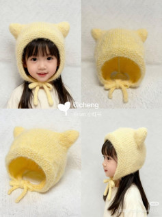 Cat Ear Knitting Hat Pattern Tutorial