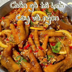 Chân gà tỏi lạnh cay và ngon, món ăn vặt thơm lừng với chanh ớt