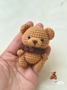 Chart Gấu Móc Len Nâu Nhỏ Dễ Thương