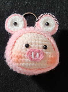 Chart Heo Mũ Éch: Hướng dẫn móc len búp bê heo dễ thương