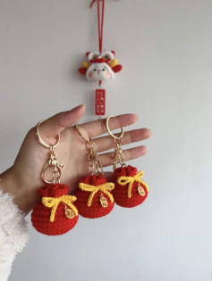 Chart hướng dẫn móc len Túi Tài Lộc may mắn Tết