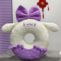 Chart móc bánh donut len nhung đũa dễ thương