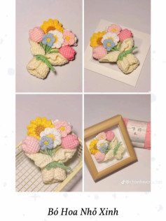 Chart Móc Bó Hoa Mini Nhiều Màu Sắc Dễ Thương
