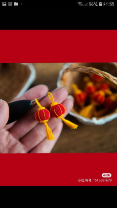 Chart móc đèn lồng đỏ vàng chi tiết từng hàng