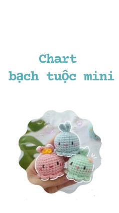 Chart móc len bạch tuộc mini dễ thương