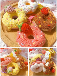 Chart Móc Len Bánh Donut, Bánh Vòng Màu Sắc