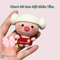 Chart Móc Len Bé Heo Đội Khăn Tắm