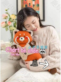 Chart móc len búp bê bé chồn Suu Tâm size to