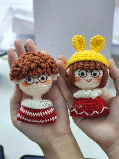 Chart móc len búp bê couple nam nữ dễ thương