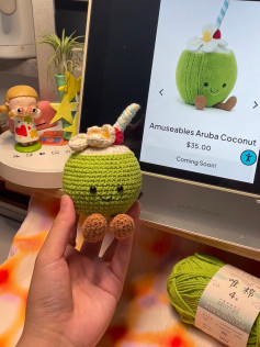 Chart móc len búp bê dừa Jellycat mùa hè