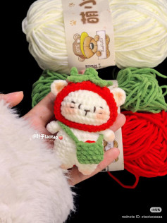 Chart Móc Len Búp Bê Mèo Cà Chua Dễ Thương