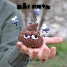 Chart móc len búp bê phân với ruồi