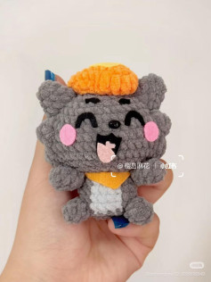 Chart móc len búp bê Sói xám dễ thương, hướng dẫn chi tiết từng phần