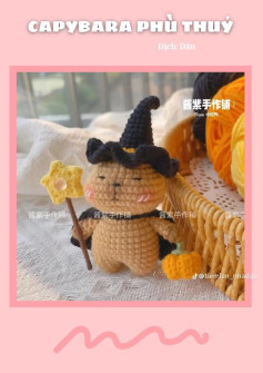 Chart Móc Len Capybara Phù Thuỷ Halloween