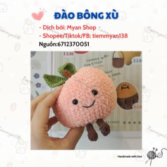 Chart Móc Len Đào Bông Xù - Hướng Dẫn Chi Tiết Làm Quả Đào Len Xù Dễ Thương