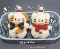 Chart Móc Len Gấu Noel Cặp Đôi Ngọt Ngào