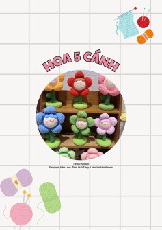 Chart móc len Hoa 5 cánh dễ thương nhiều màu sắc