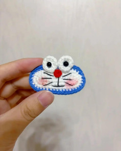 Chart Móc Len Kẹp Tóc Doremon Chi Tiết Từng Hàng