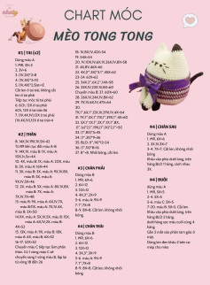 Chart Móc Len Mèo Tong Tong Ngọt Ngào