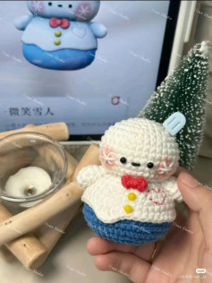 Chart móc len miễn phí Búp bê Snowman dễ thương với hướng dẫn chi tiết từng phần