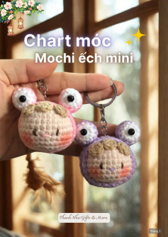 Chart móc len Mochi ếch mini dễ thương