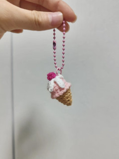 Chart móc len que kem cà lem và quả anh đào