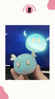 Chart móc len Slime Phong Genshin Impact - Len Milk Cotton