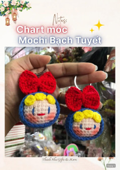 Chart móc Mochi Bạch Tuyết dễ thương