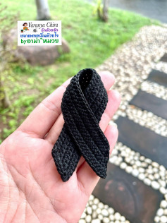 แบบถักโบว์สีดำ - Chart Móc Nơ Len Màu Đen