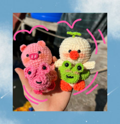 Chart móc vịt phao và đầu ếch cực dễ thương