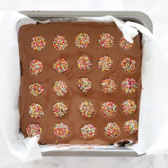 Classic Aussie Weet-Bix Slice with Silky Chocolate and Colourful Freckles
