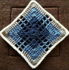 Collection of colorful crochet square flat charts and patterns