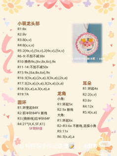 Collection of Cute Crochet Charts: Dragon, Cookie, Animal Charms and Bopomofo Holder