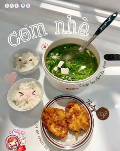 Cơm nhà ngon: Cốt lết chiên xù giòn rụm và canh hẹ đậu hũ thịt bằm