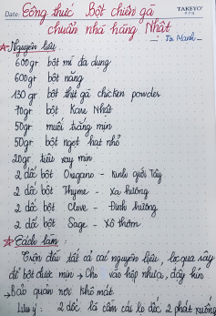 Công thức Bột chiên gà chuẩn nhà hàng Nhật