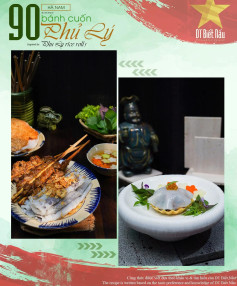 Công thức chi tiết Bánh cuốn Phủ Lý Hà Nam với thịt nướng và nước chấm đặc trưng