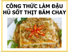 Công thức làm đậu hũ sốt thịt bằm chay với củ cải trắng và rau cần