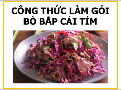 Công thức làm Gỏi bò bắp cải tím ngon tuyệt