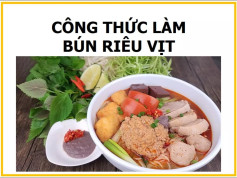 Công thức làm món Bún riêu vịt ngon tại nhà với ức vịt, giò sống và gạch cua