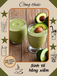 Công thức làm sinh tố bơ hồng xiêm ngon tuyệt