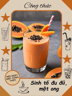 Công thức làm sinh tố đu đủ mật ong thơm ngon, bổ dưỡng